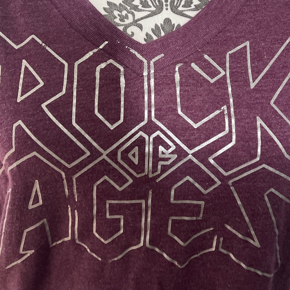 Rock of ages Broadway Play XL ladies Womans shirt Authentic Broadway NYC Poison